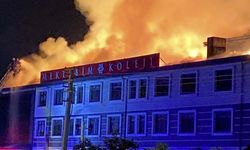 Uşak’ta Özel Bir Kolejin Çatısında Yangın Çıktı