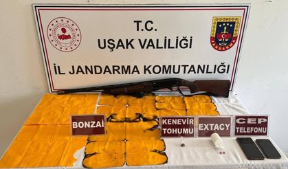 Uşak’ta jandarmadan operasyon: Silah ve uyuşturucu ele geçirildi