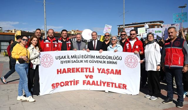 Uşak’ta Dünya Yürüyüş Günü’nde Sağlık İçin Adımlar Atıldı